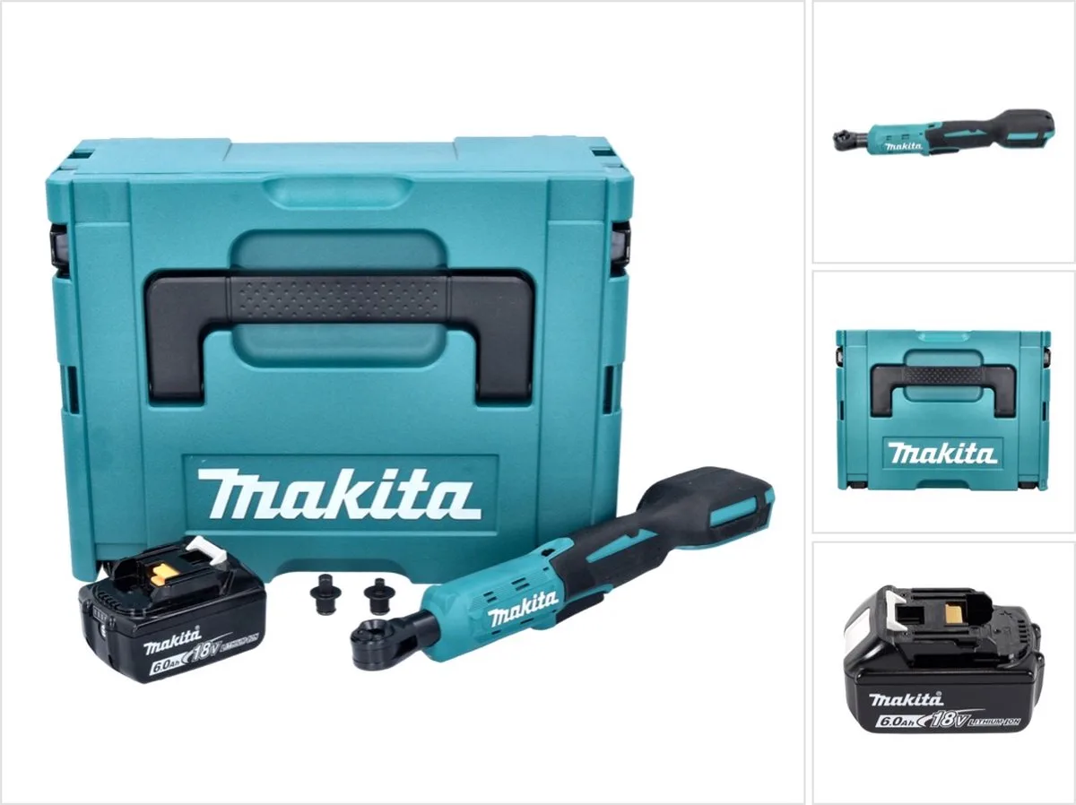 DWR 180 G1J accu-ratelsleutel 18 V 47,5 Nm 1/4" 3/8" + 1x accu 6,0 Ah + Makpac - zonder oplader fra Makita – produktbillede