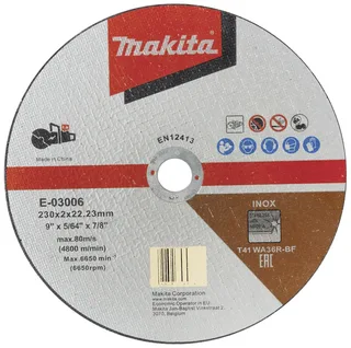 E-03006 E-03006 Trennscheibe gerade 230 mm 1 St. Metall de Makita – image du produit 1 sur 2
