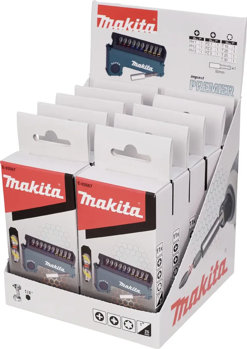 E-03567-10 Bit-Set Kreuzschlitz Phillips Torsionszone by Makita – product image