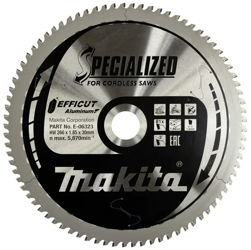 E-06323 E-06323 Kreissägeblatt 260 x 30 x 1.85 mm Zähneanzahl: 81 1 St. de Makita – image du produit 1 sur 2
