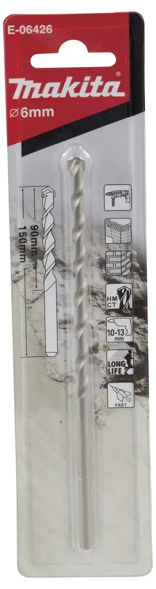 E-06426 Hartmetall Stein-Spiralbohrer 6 mm Zylinderschaft 1 St. by Makita – product image