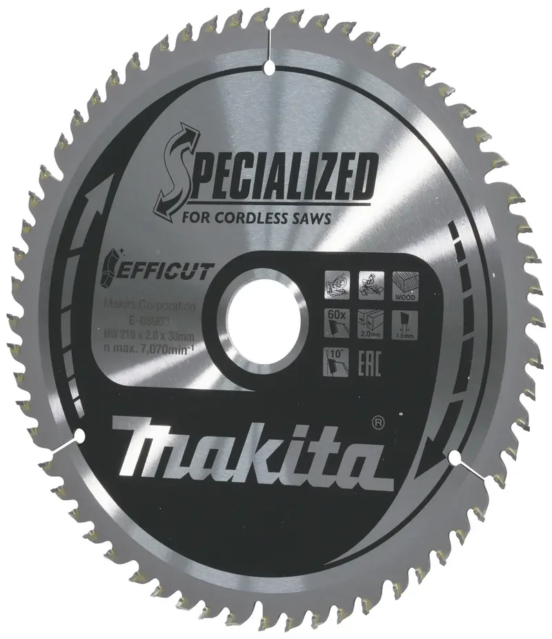 E-08903 E-08903 Kreissägeblatt 216 x 30 x 2 mm Zähneanzahl: 60 1 St. de Makita – image du produit 2 sur 2