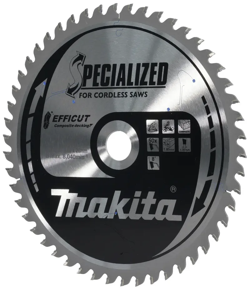 E-12186 E-12251 Kreissägeblatt 190 x 20 x 1.85 mm Zähneanzahl: 50 1 St. fra Makita – produktbillede 2 af 2