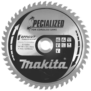 E-12186 E-12251 Kreissägeblatt 190 x 20 x 1.85 mm Zähneanzahl: 50 1 St. fra Makita – produktbillede 1 af 2