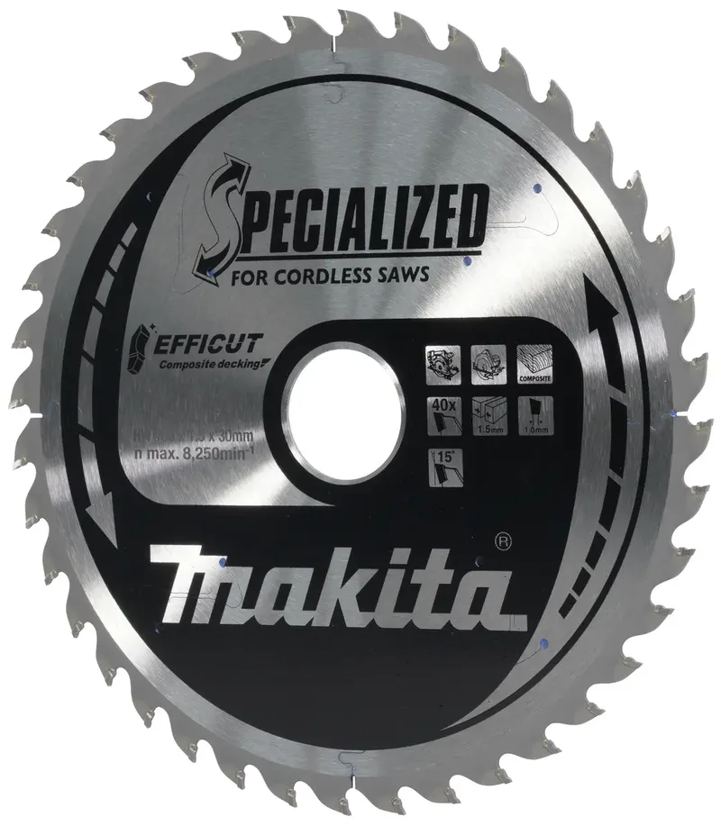 E-12245 E-12245 Kreissägeblatt 185 x 30 x 1.5 mm Zähneanzahl: 40 1 St. fra Makita – produktbillede 2 af 2