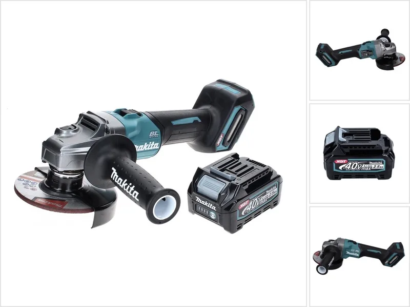 GA 005 GD1 Accu haakse slijper 40 V max. 125 mm Borstelloos XGT + 1x oplaadbare accu 2,5 Ah - zonder lader von Makita – Produktbild