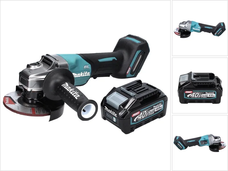 GA 016 GM1 accu haakse slijper 40 V max. 125 mm borstelloos XGT + 1x accu 4,0 Ah - zonder oplader van Makita – productafbeelding