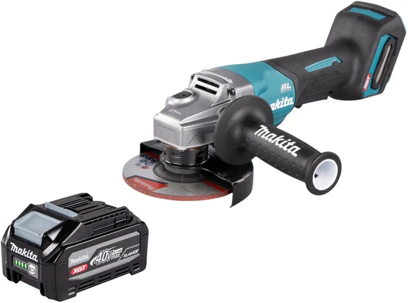 GA 016 GU1 accu-haakse slijper 40 V max. 125 mm borstelloos + 1x accu 4,0 Ah - zonder oplader by Makita – product image