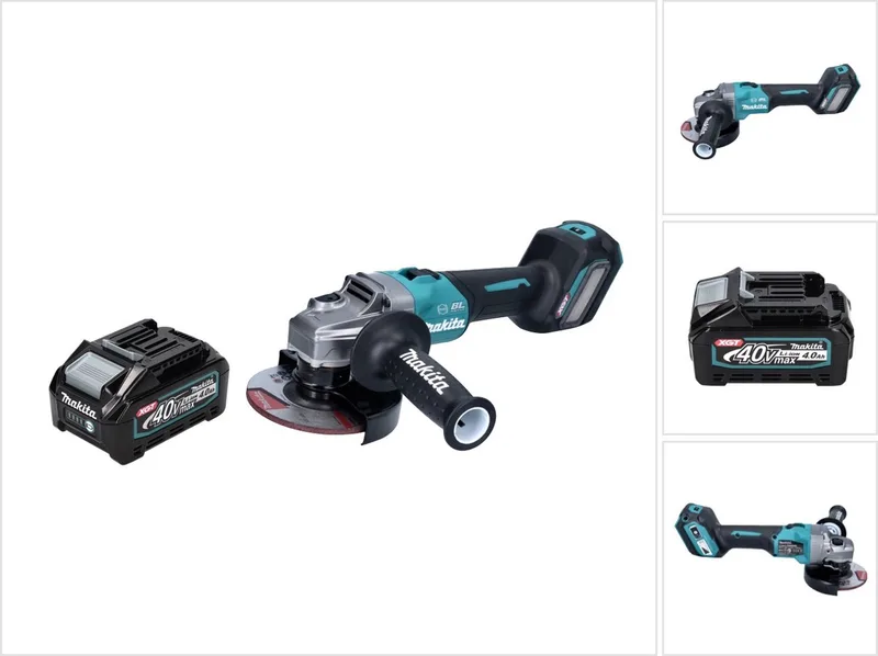 GA 023 GM1 accu haakse slijper 40 V max. 125 mm borstelloos XGT + 1x accu 4,0 Ah - zonder oplader von Makita – Produktbild