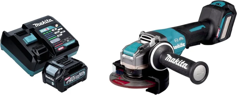 GA 044 GD101 Accu haakse slijper 40 V max. 125 mm X-LOCK Brushless + 1x oplaadbare accu 2,5 Ah + lader von Makita – Produktbild