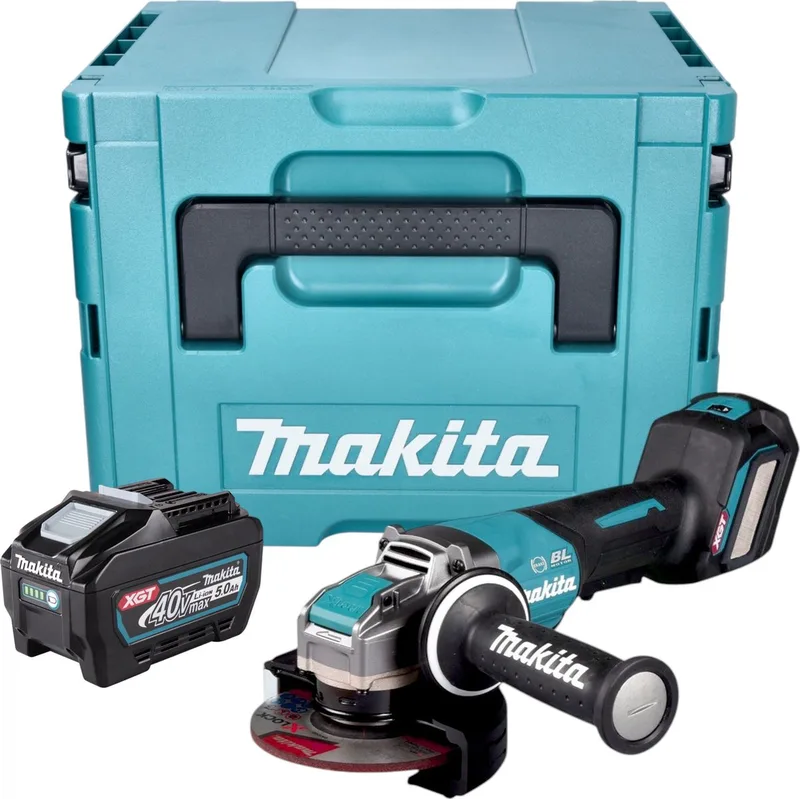 GA 044 GT101 Accu haakse slijper 40 V max. 125 mm X-LOCK Brushless + 1x oplaadbare accu 5.0 Ah + Makpac - zonder lader de Makita – image du produit