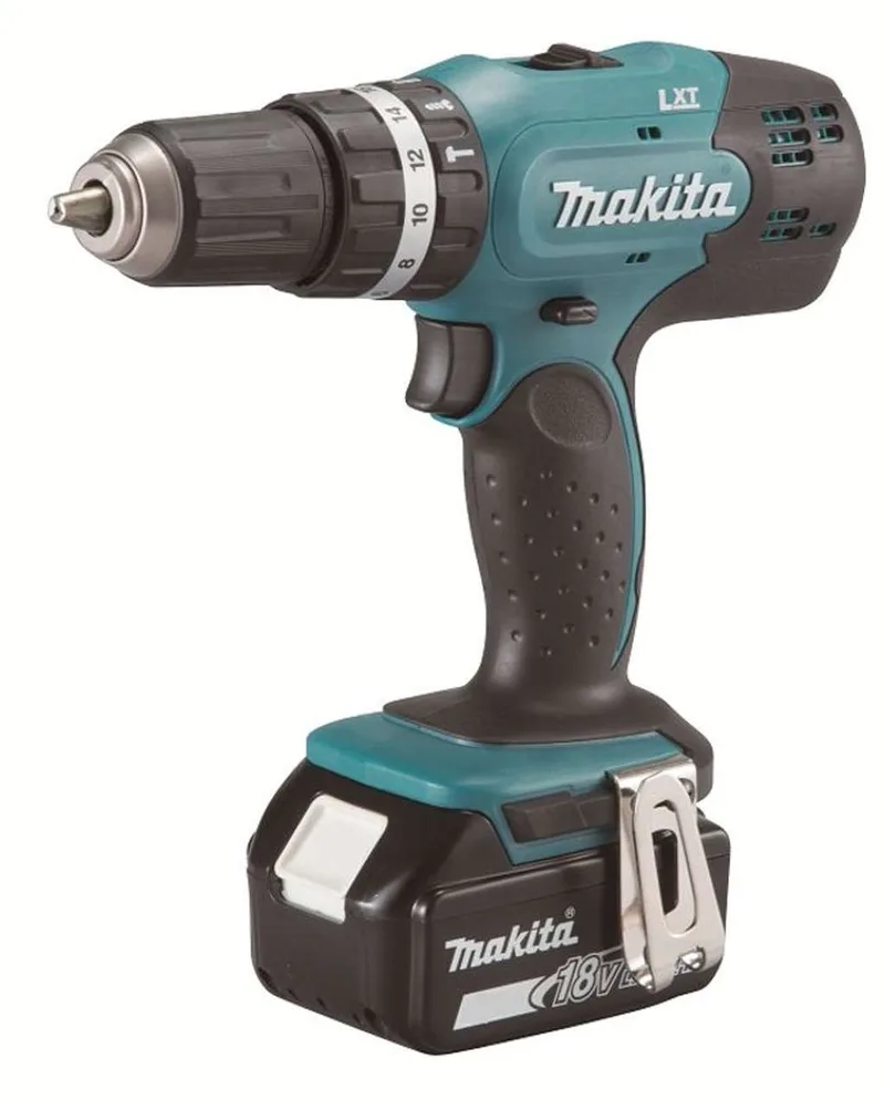 Gereedschap - 18 V Accu-klopboor-/schroefmachine, 1x Li-ion LXT 3,0 Ah, lader DHP453RFX8 von Makita – Produktbild