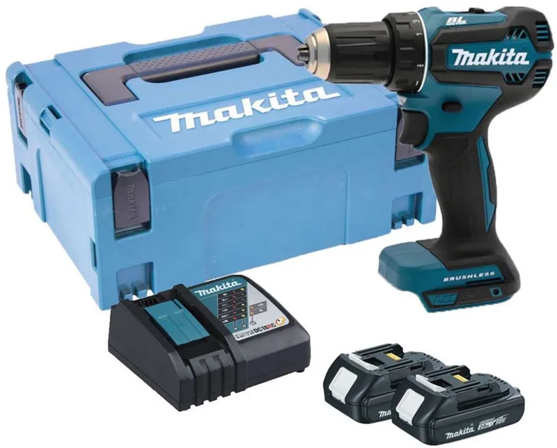 Gereedschap - 18V Accu Boor-/schroefmachine, 2x accu 2,0 Ah, lader DDF485RAJ de Makita – image du produit