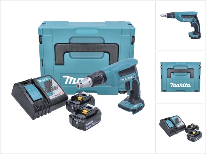 Gipsplaatschroevendraaier 18V LXT (2x3,0 Ah) in MAKPAC by Makita – product image