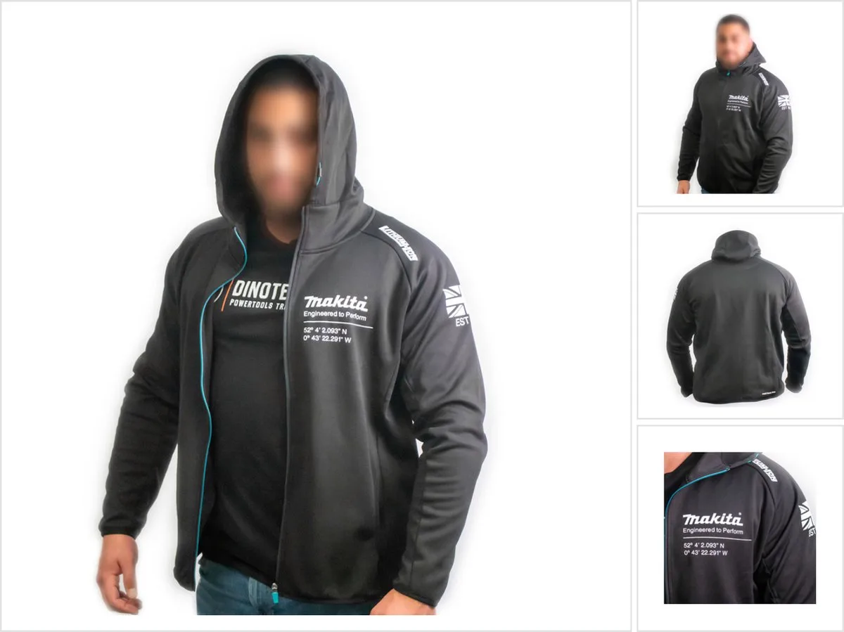hoodie / capuchonjas XL polyester werk en vrije tijd ( 98P1818-XL ) van Makita, Grijs – productafbeelding