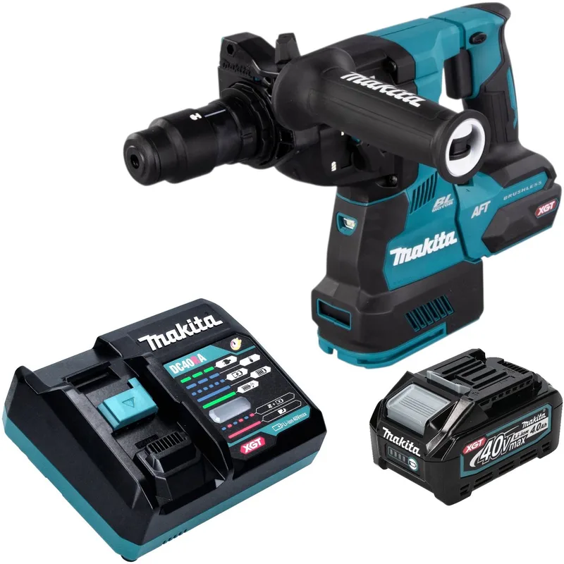HR 002 GM101 accu-boorhamer 40 V max. 2,9 J SDS-PLUS borstelloos + 1x accu 4,0 Ah + oplader de Makita – image du produit