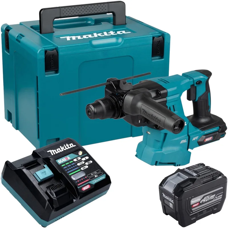 HR 011 GE101 accu-combinatiehamer 40 V max. 3,3 J SDS plus Brushless + 1x accu 8,0 Ah + oplader + Makpac von Makita – Produktbild