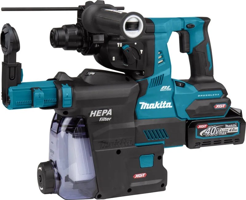 HR003GM202 Accu combihamer SDS-Plus 2,8J + stofafzuiging XGT 40V Max 4.0Ah in Mbox fra Makita – produktbillede