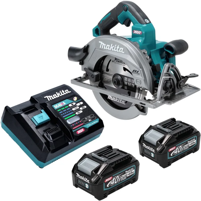 HS 003 GM201 accu-handcirkelzaag 40 V max. 190 mm borstelloos + 2x accu 4,0 Ah + oplader de Makita – image du produit