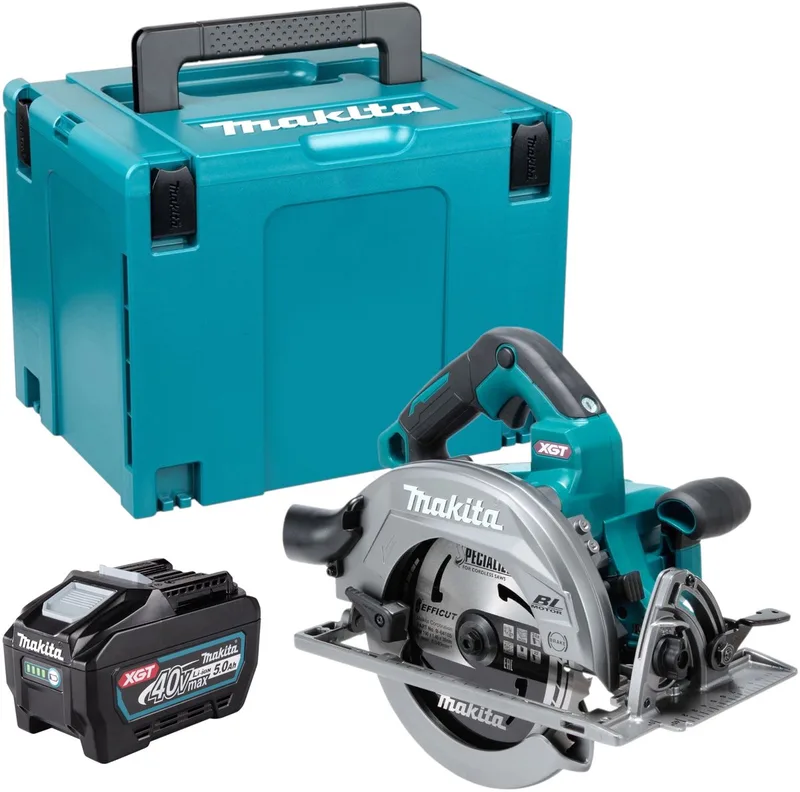 HS 003 GT101 accu-handcirkelzaag 40 V max. 190 mm borstelloos + 1x accu 5,0 Ah + Makpac - zonder oplader de Makita – image du produit