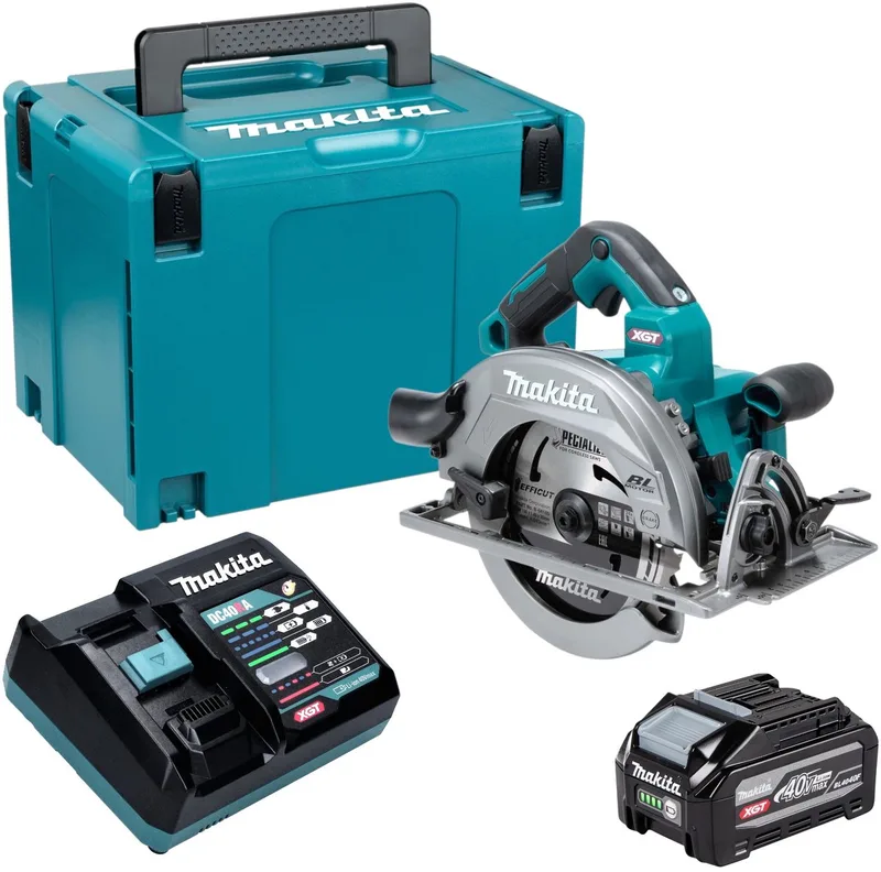 HS 003 GU101 accu-handcirkelzaag 40 V max. 190 mm borstelloos + 1x accu 4,0 Ah + oplader + Makpac von Makita – Produktbild