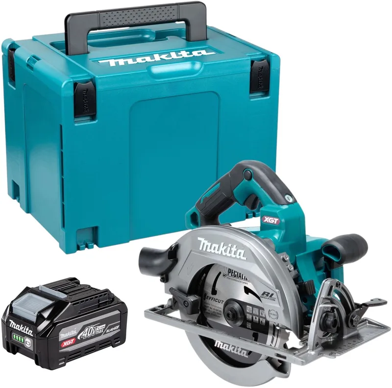 HS 003 GU101 accu-handcirkelzaag 40 V max. 190 mm borstelloos + 1x accu 4,0 Ah + Makpac - zonder oplader by Makita – product image