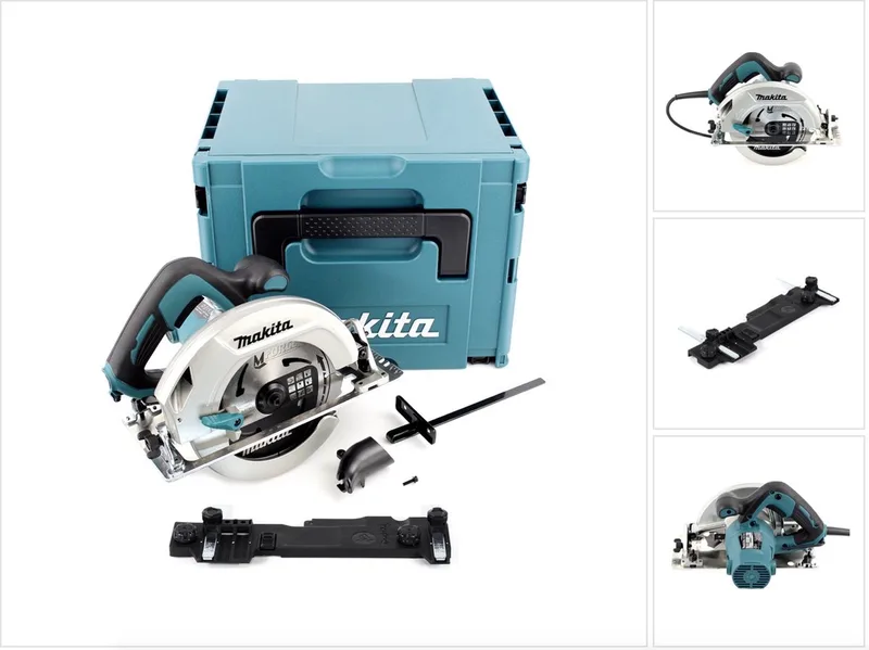 HS 7601 J 1200 W handcirkelzaag in Makpac met 190 mm MForce zaagblad + Makita geleiderailadapter C de Makita – image du produit