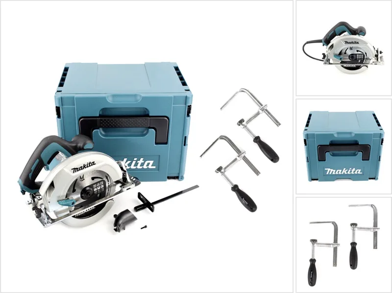 HS 7601 J Handcirkelzaag 190 mm 1200 W + zaagblad + 2x schroefklem + Makpac de Makita – image du produit