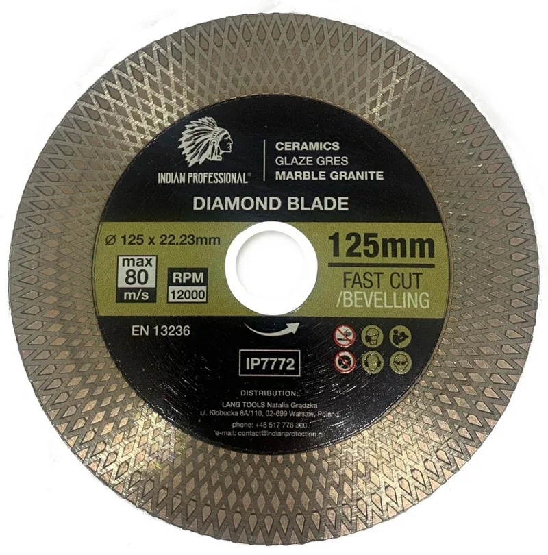 Indian Professional Serie - Diamantzaagblad - 125mm - Snelsnijtechnologie - Voor Droog en Nat Gebruik de Makita – image du produit