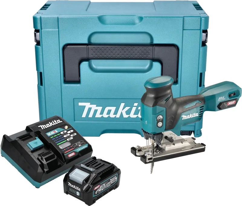 JV 001 GM101 Accu decoupeerzaag 40 V max. 135 mm borstelloos + 1x accu 4.0 Ah + lader + Makpac by Makita – product image