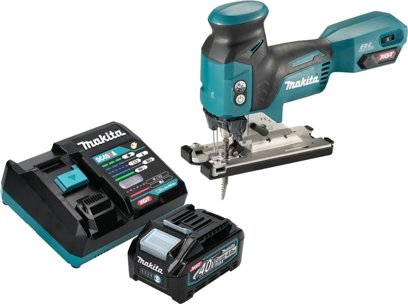 JV 001 GM101 Accu decoupeerzaag 40 V max. 135 mm borstelloos + 1x accu 4.0 Ah + lader von Makita – Produktbild
