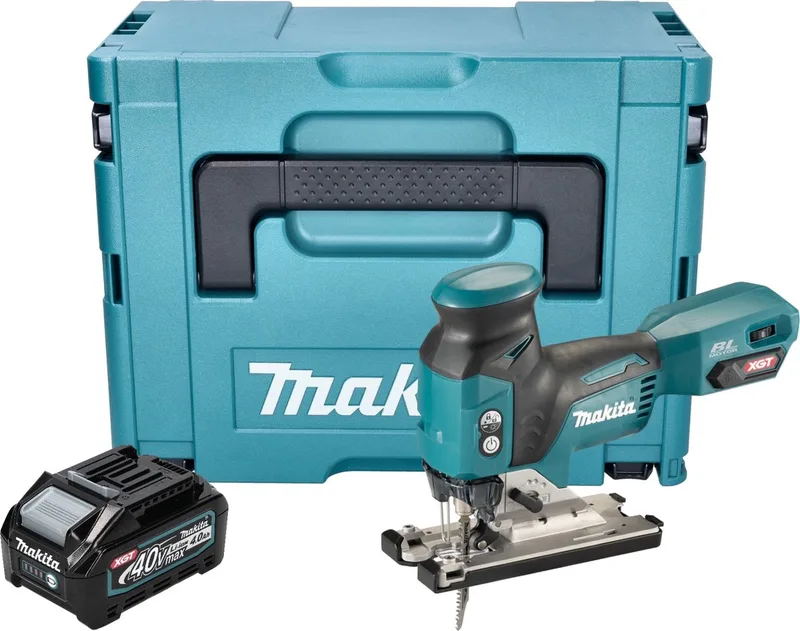 JV 001 GM101 Accu decoupeerzaag 40 V max. 135 mm borstelloos + 1x oplaadbare accu 4.0 Ah + Makpac - zonder oplader de Makita – image du produit