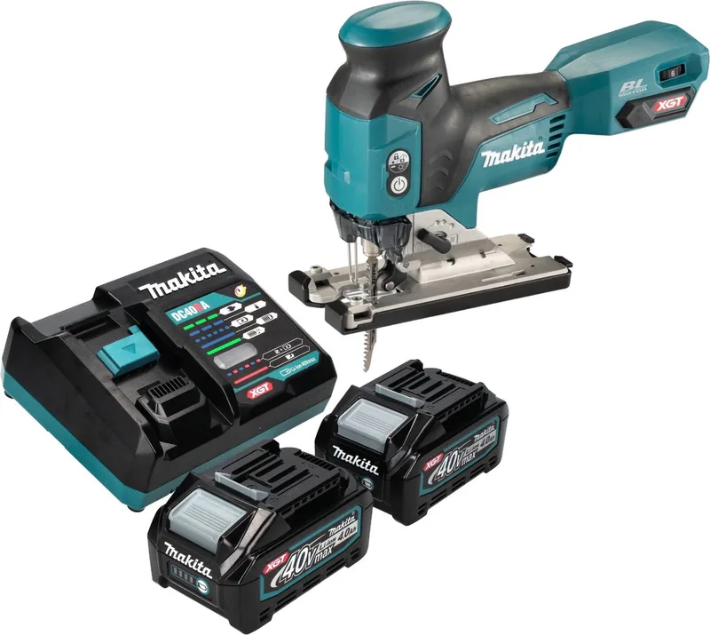 JV 001 GM201 Accu-decoupeerzaag 40 V max. 135 mm borstelloos + 2x accu 4.0 Ah + lader fra Makita – produktbillede