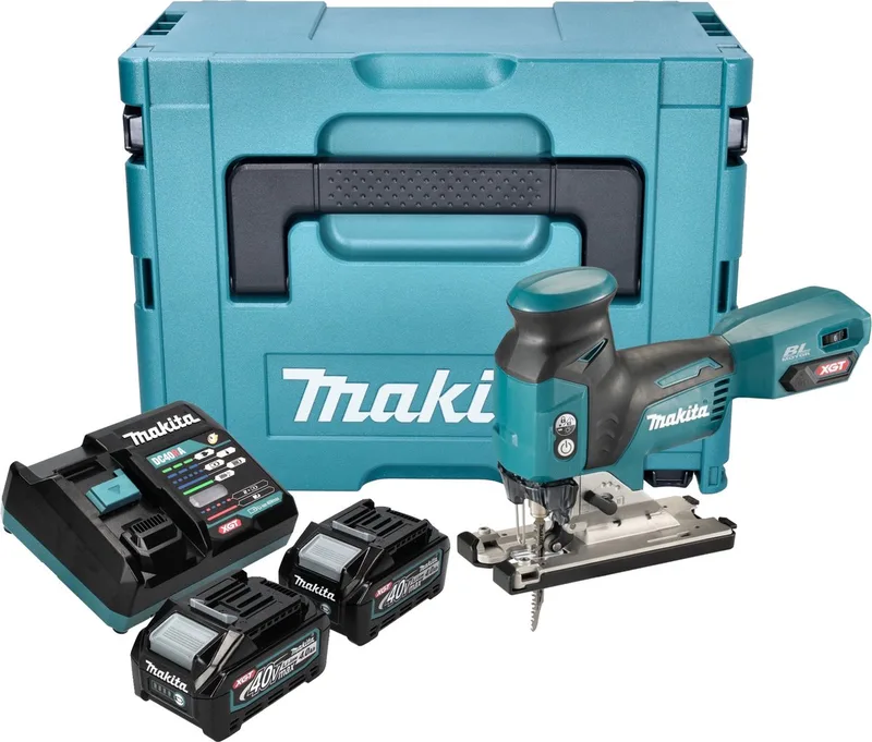 JV 001 GM201 Accu-decoupeerzaag 40 V max. 135 mm borstelloos + 2x accu 4.0 Ah + lader + Makpac de Makita – image du produit