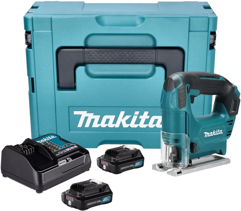 JV 101 DSAJ accu decoupeerzaag 12 V max. 65 mm + 2x accu 2.0 Ah + lader + Makpac de Makita – image du produit