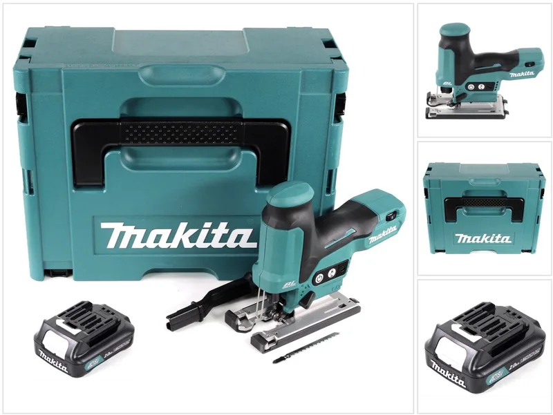 JV 102 DA1J 10,8 V accu-pendeldecoupeerzaag in Makpac + 1 x BL 1020 2.0 Ah accu - zonder oplader van Makita – productafbeelding