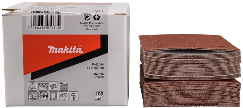 K100 114x102 Schuurvel red - P-42444 by Makita – product image
