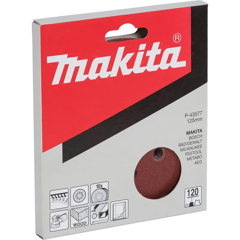 K120 125mm Schuurschijf red v. (10 stuks) - P-43577 by Makita – product image 2 of 2