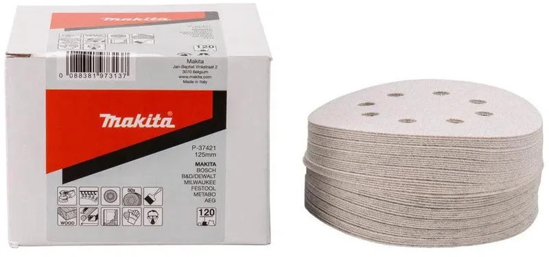 K120 125mm Schuurschijf White Velcro - P-37421 by Makita – product image