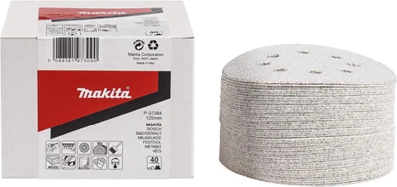 K80 125mm Schuurschijf White Velcro - P-37409 de Makita – image du produit