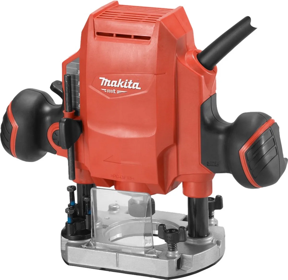 M3601 230 V Bovenfrees voor 6mm en 8mm 900 Watt van Makita, Rood – productafbeelding