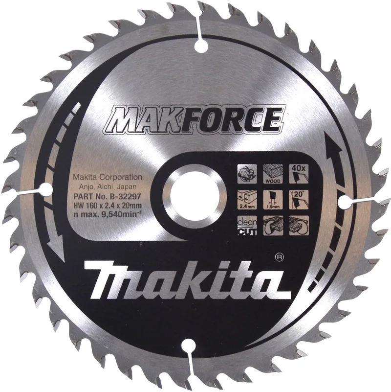 MAKFORCE Zaagblad 160x20x40Z - B-32297 von Makita – Produktbild