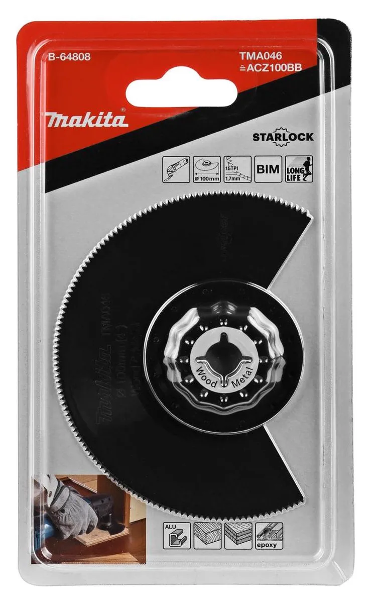 Makita 100mm Segmentzaagblad hout&staal - TMA046 - B-64808 by Makita – product image