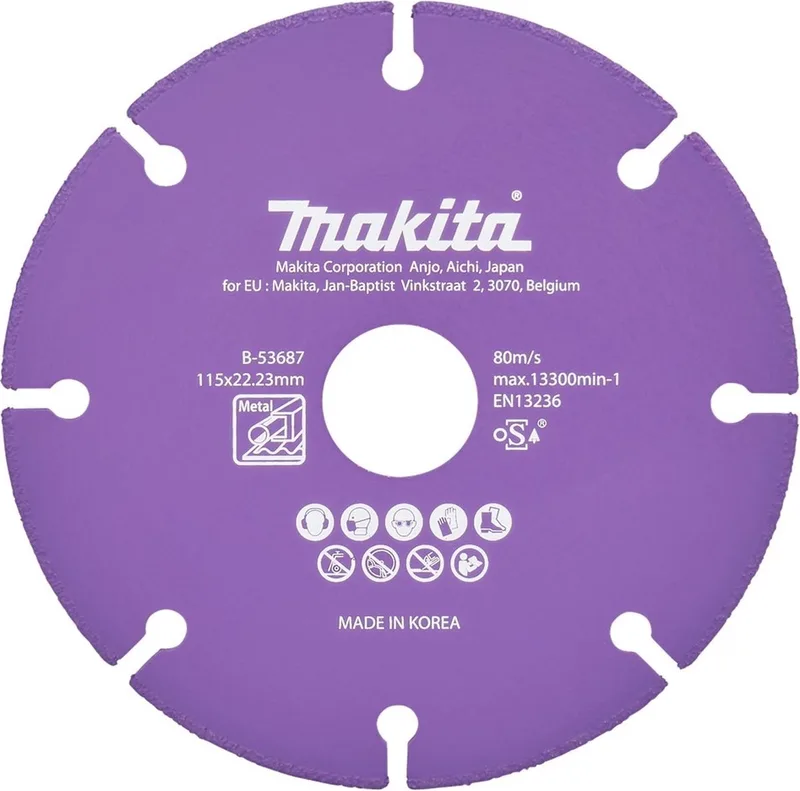 Makita 115 x 22,23 x 1,3 mm Diamantschijf staal - B-53687 van Makita – productafbeelding