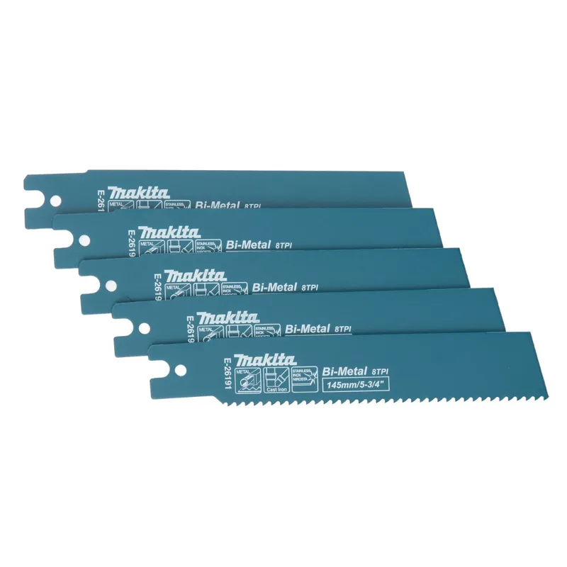 Makita 120mm Reciprozaagblad recht voor staal (5 stuks) - E-26191 de Makita – image du produit