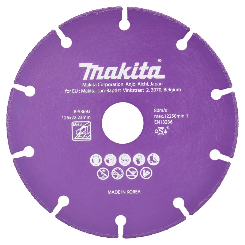 Makita 125 x 22,23 x 1,3 mm Diamantschijf staal - B-53693 de Makita – image du produit
