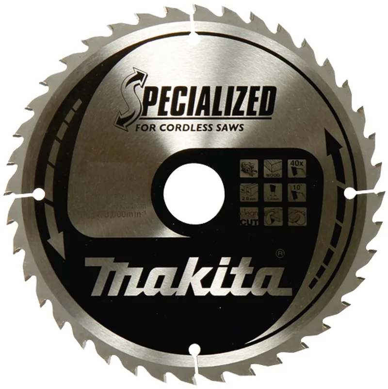 Makita 160 x 20 mm 48-tands Invalcirkelzaagblad hout | Specialized - B-32998 by Makita – product image