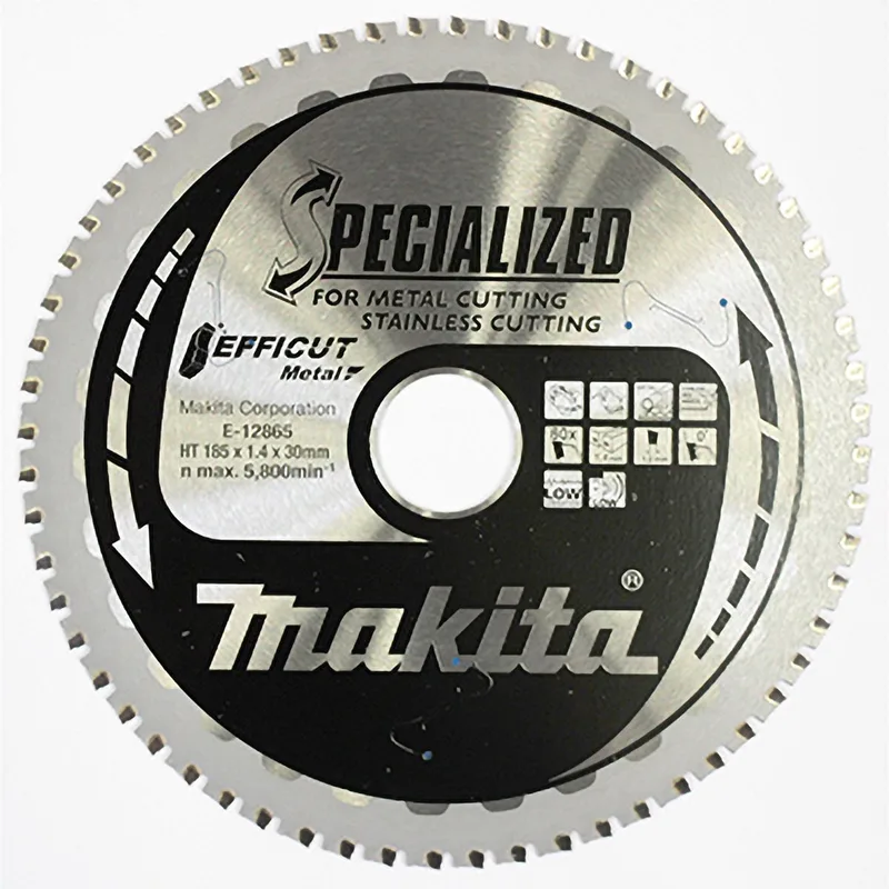 Makita 185 x 30 mm 60-tands Cirkelzaagblad RVS/Staal | Efficut - E-12843 de Makita – image du produit
