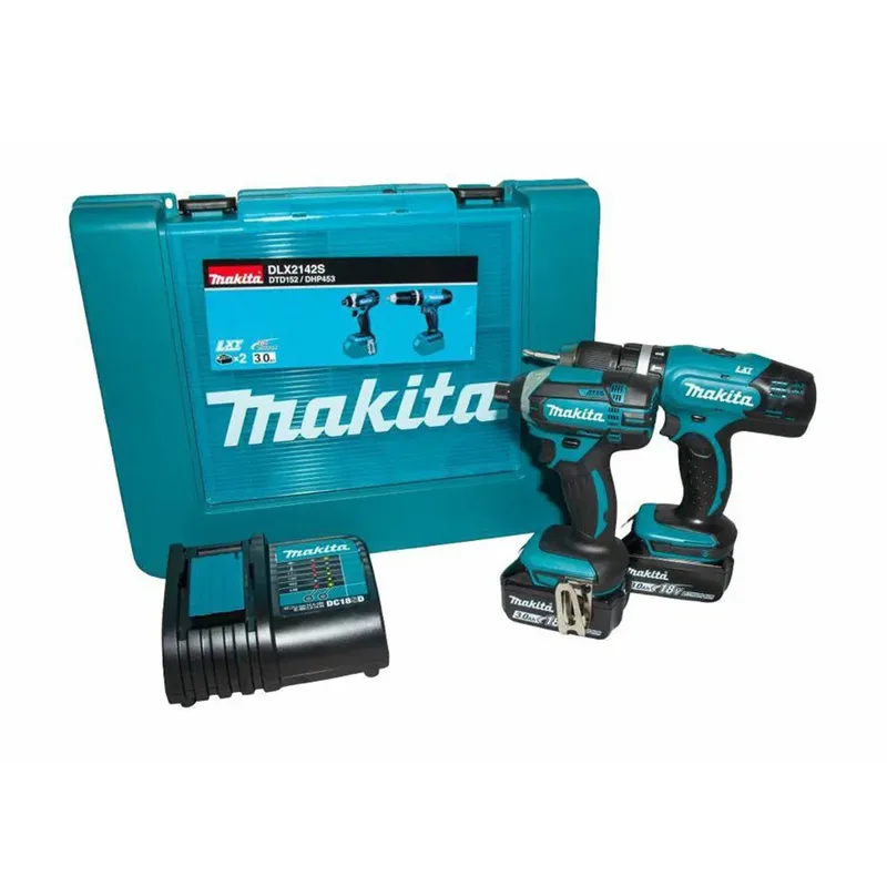 Makita 18v 2x3.0ah Dlx2142s Elektrische Gereedschapset von Makita – Produktbild 2 von 2