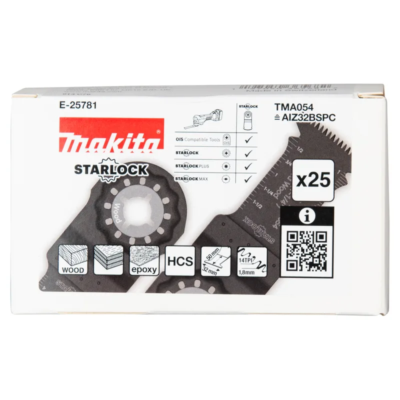 Makita 32x50mm Invalzaagblad hout 25 stuks - TMA054 - E-25781 de Makita – image du produit